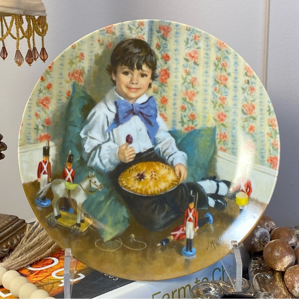 Vintage "Little Jack Horner" Porcelain Plate John McClelland Mother Goose Serie